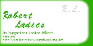 robert ladics business card